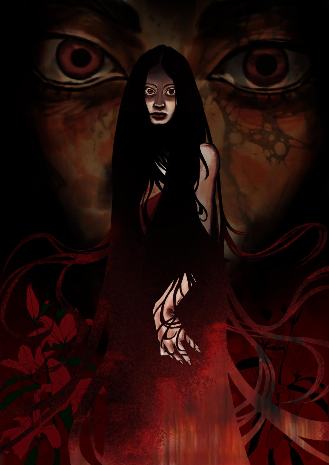 Lady in Red - Original Print